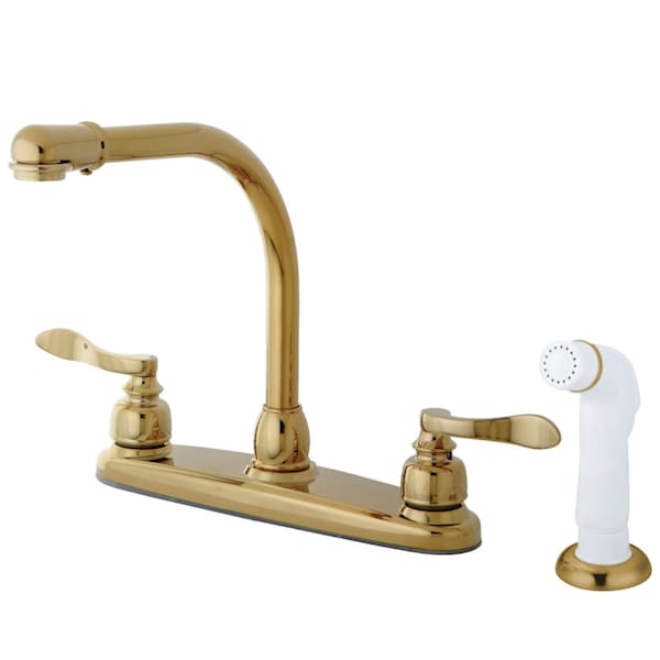 KB8752NFL NuWave French Centerset Kitchen Faucet, Polished Brass